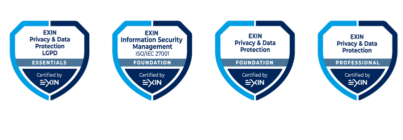 Budget da EXIN Privacy & Data Protection LGPD Essentials, Information Security Management ISO/IEC 27001 Foundation, Privacy & Data Protection Foundation e Privacy & Data Protection