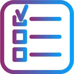 lista roxo e azul icon